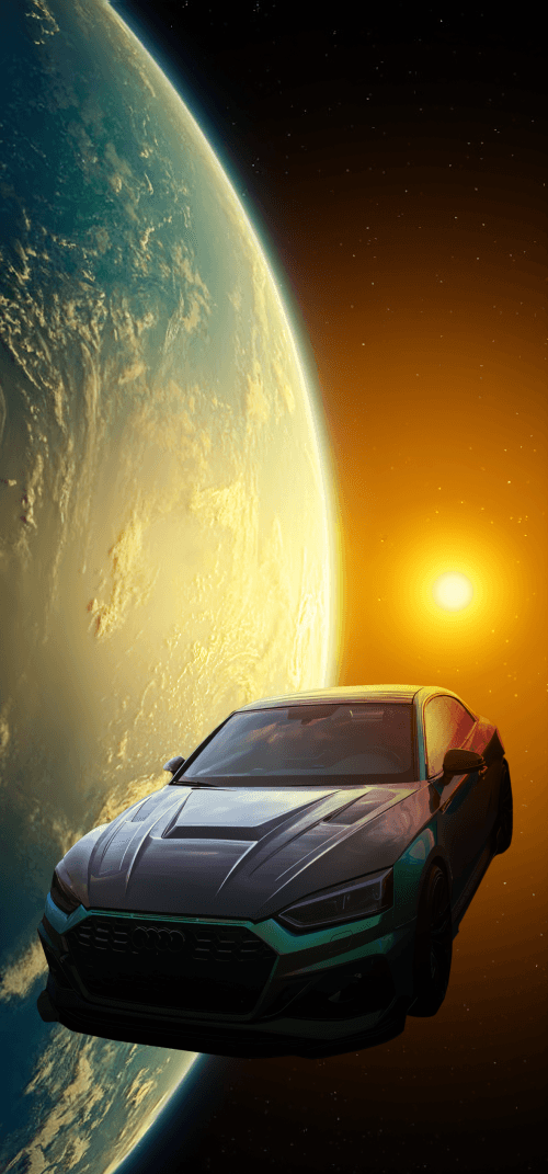 Audi in Space Wallpapers 4k for iPhone