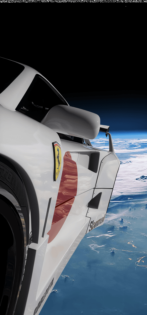 Ferrari in Space Wallpapers 4k iPhone