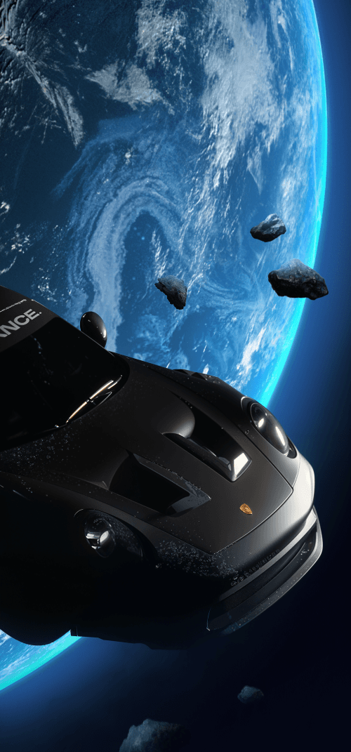 Porsche in Space Live Wallpapers 4K iPhone