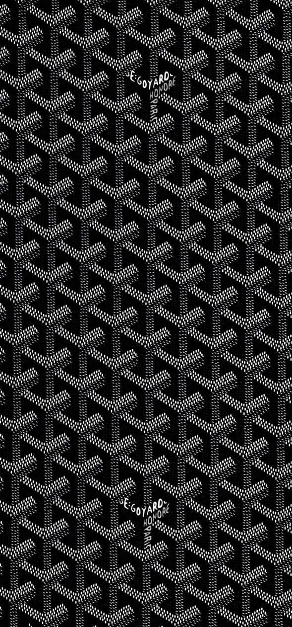Maison Goyard Black Logo Design Wallpapers for iPhone
